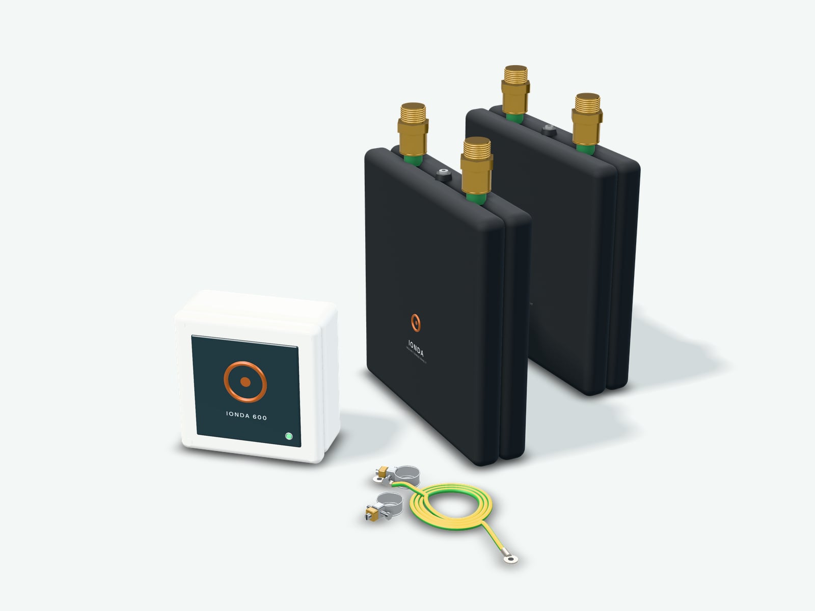 IONDA 600: Steuergerät, zwei Induktionseinheiten und ein Erdungsset